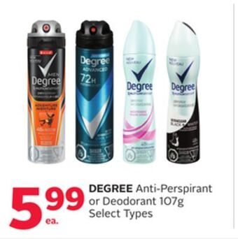 Rexall Degree anti-perspirant or deodorant offer