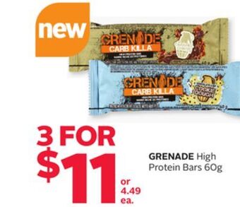 Rexall Grenade high protein bars offer