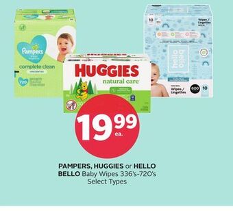 Rexall Pampers, huggies or hello bello baby wipes offer