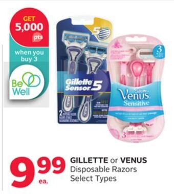 Rexall Gillette or venus disposable razors offer