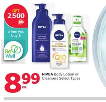 Rexall Nivea body lotion or cleansers offer
