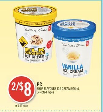Shoppers Drug Mart Pc shop flavours ice cream offer