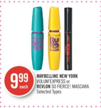 Shoppers Drug Mart Maybelline new york volum'express or revlon so fierce! mascara offer