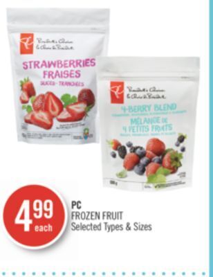 Shoppers Drug Mart Pc frozen fruit offer