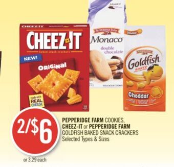 Shoppers Drug Mart Pepperidge farm cookies cheez-it or pepperidge farm goldfish baked snack crackers offer