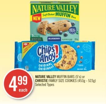 Shoppers Drug Mart Nature valley muffin bars (5's) or christie family size cookies (453g - 523g) offer