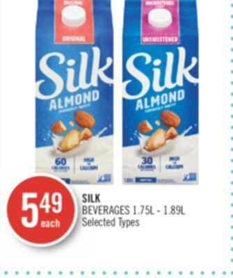 Shoppers Drug Mart Silk beverages offer