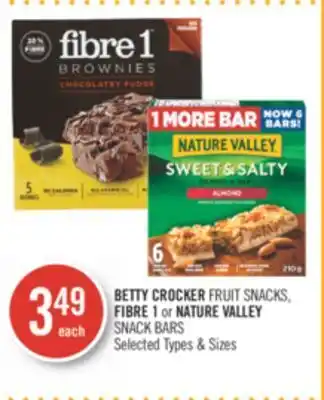 Shoppers Drug Mart Betty crocker fruit snacks fiber 1 or nature valley snack bars offer