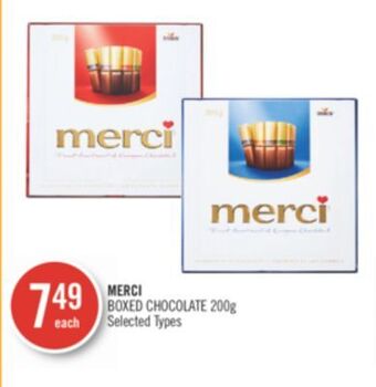 Shoppers Drug Mart Merci boxed chocolate offer