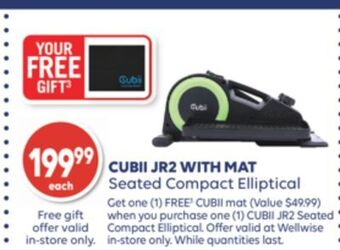Wellwise by Shoppers Cubii jr2 with mat seated compact elliptical offer