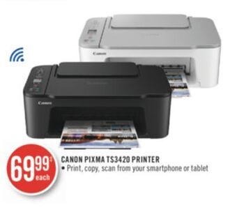 Shoppers Drug Mart Canon pixma ts3420 printer offer