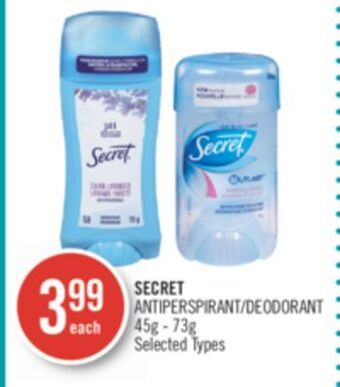Shoppers Drug Mart Secret antiperspirant/deodorant offer