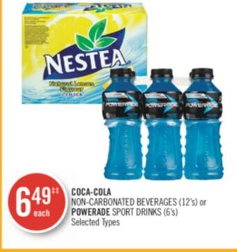 Shoppers Drug Mart Coca-cola non-carbonated beverages (12's) or powerade sport drinks (6's) offer