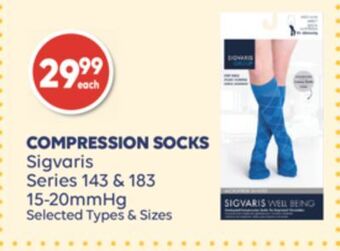 Wellwise by Shoppers Compression socks sigvaris series 143 & 183 15-20mmhg offer