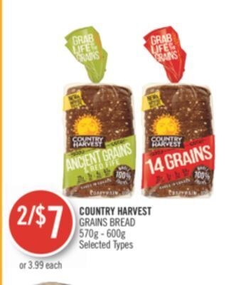 Shoppers Drug Mart Country harvest grains bread offer