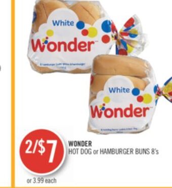Shoppers Drug Mart Wonder hot dog or hamburger buns offer