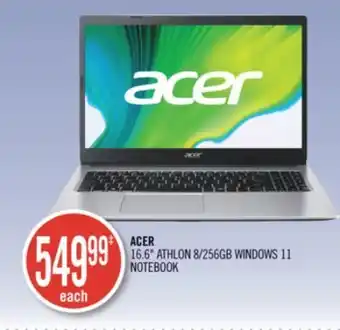 Shoppers Drug Mart Acer 16.6 athlon 8/256gb windows 11 notebook offer
