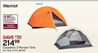 Atmosphere Marmot cazadero 2-person tent offer