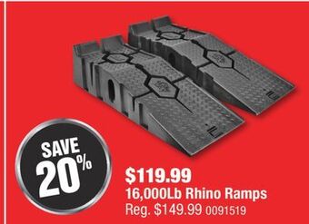 PartSource 16, 000lb rhino ramps offer
