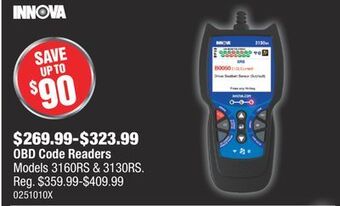 PartSource Innova obd code readers offer