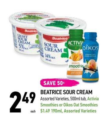 Coppa's Fresh Market Beatrice sour cream offer
