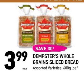 Coppa's Fresh Market Dempster's whole grains sliced bread offer