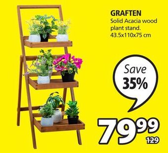 JYSK Graften solid acacia wood plant stand offer