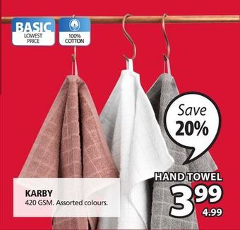 JYSK Karby hand towel offer