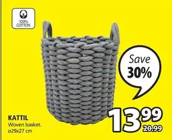 JYSK Kattil woven basket offer