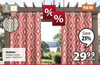 JYSK Marina outdoor curtain panel offer