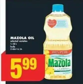 No Frills MAZOLA OIL 1,18 L offer