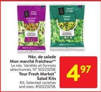 Walmart Your Fresh Market Salad Kits offer