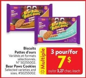 Walmart Bear Paws Cookies offer