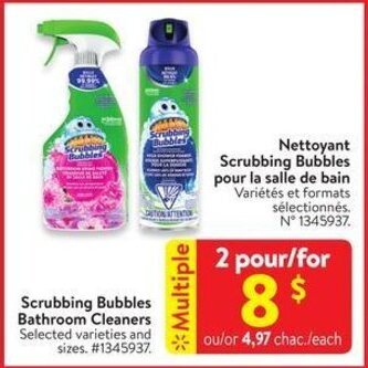Walmart Scrubbing Bubbles Bathroom Cleaners offer