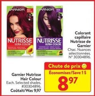 Walmart Garnier Nutrisse Hair Colour. offer
