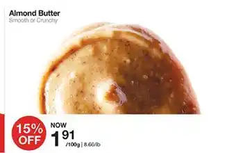 Bulk Barn Almond butter offer