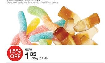 Bulk Barn Fruit juice gummies offer