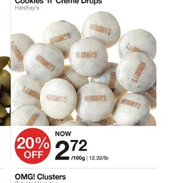 Bulk Barn Hershey's cookies 'n' creme drops offer