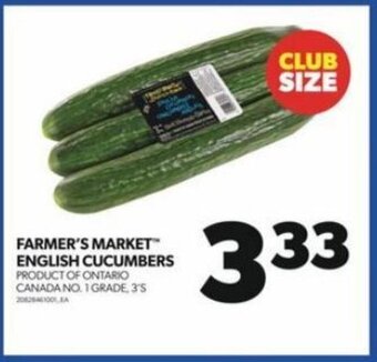 Real Canadian Superstore FARMER'S MARKET ENGLISH CUCUMBERS 3;s offer