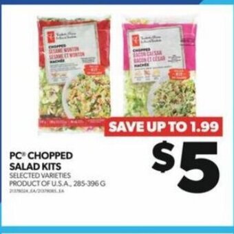 Real Canadian Superstore PC CHOPPED SALAD KITS., 285-396 G offer