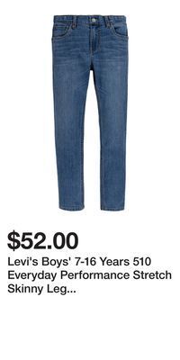 Mark's Levi's boys' 7-16 years 510 everyday performance stretch skinny leg jeans offer
