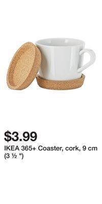 IKEA Ikea 365+ coaster, cork, 9 cm (3 ½ ) offer