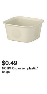 IKEA Nojig organizer, plastic/beige offer