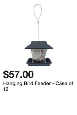 Dollarama Hanging bird feeder - case of 12 offer
