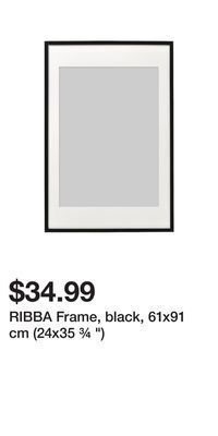 IKEA Ribba frame, black, 61x91 cm (24x35 ¾ ) offer
