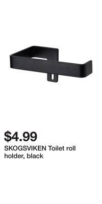 IKEA Skogsviken toilet roll holder, black offer