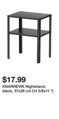 IKEA Knarrevik nightstand, black, 37x28 cm (14 5/8x11 ) offer