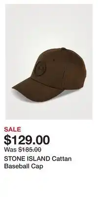 Holt Renfrew Stone island cattan baseball cap offer