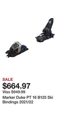 Sport Chek Marker duke pt 16 b125 ski bindings 2021/22 offer