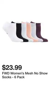Sport Chek Fwd women's mesh no show socks - 6 pack offer